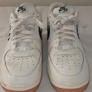 Nike Air Force 1 Men's White and Brown Sneakers